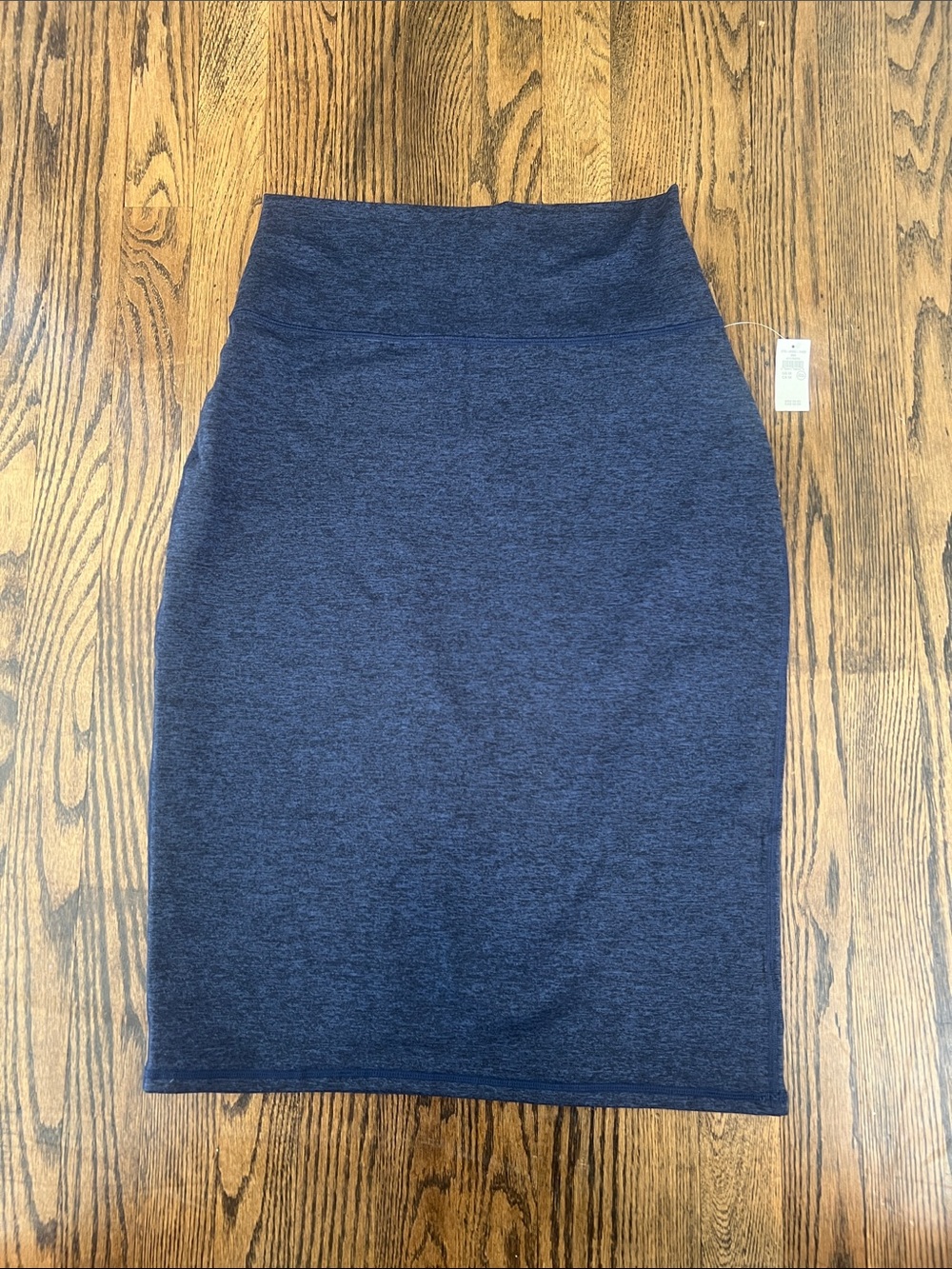 aerie Dark Navy Stretch Pencil Skirt with Wide Waistband “The Hugger”